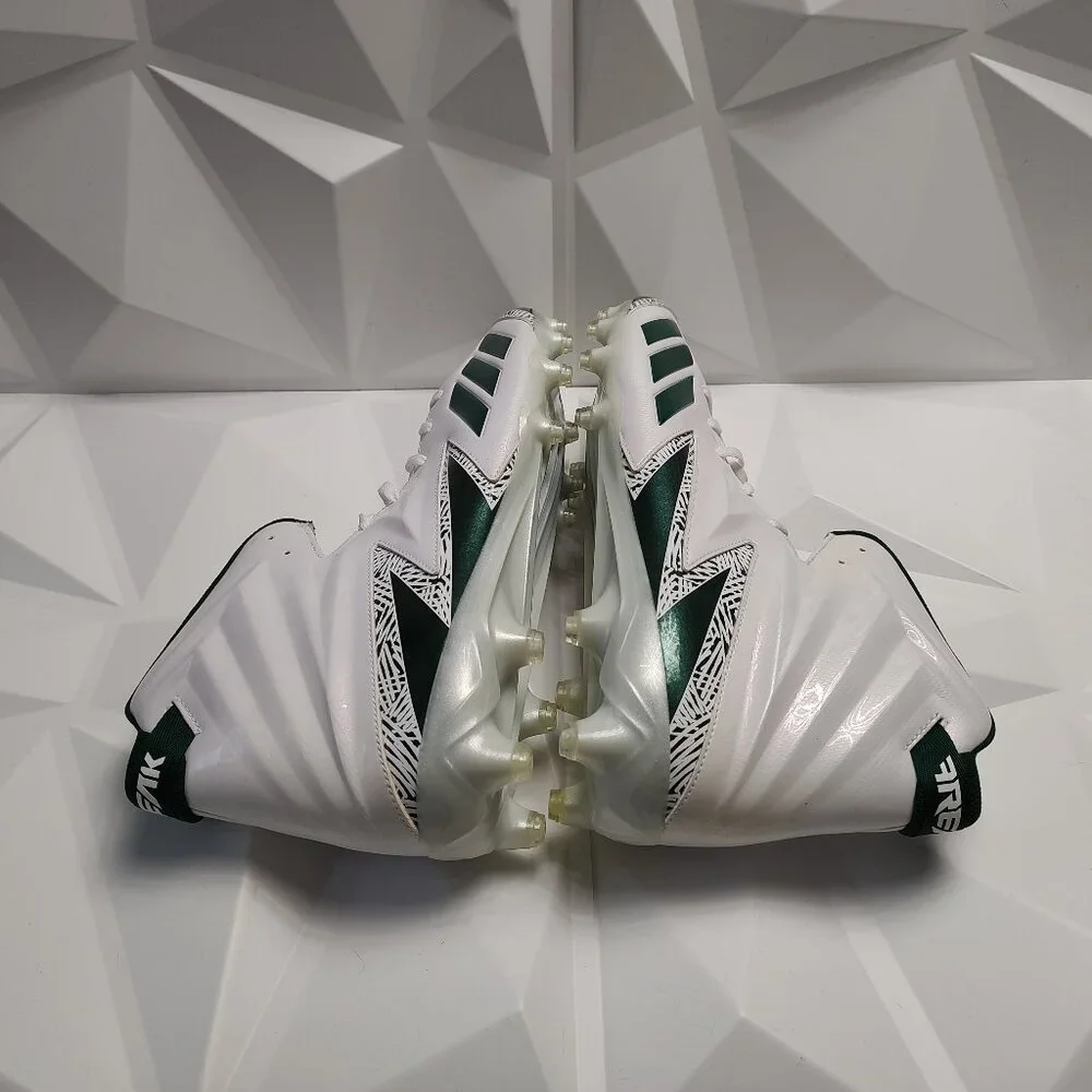 Adidas Mens Football Cleats 18 White Green Shoe Lacrosse Freak X Carbon High - Picture 11 of 15
